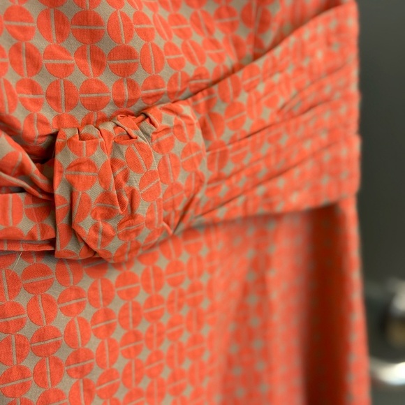 Laurel by Escada 8 EUC Orange A-Line Sweetheart Neck Mini Dress - Picture 5 of 16